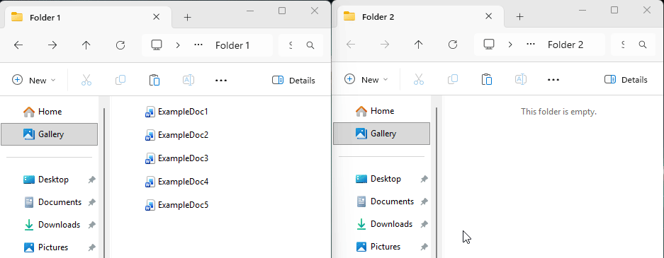 Cut and paste multiple file using Ctrl